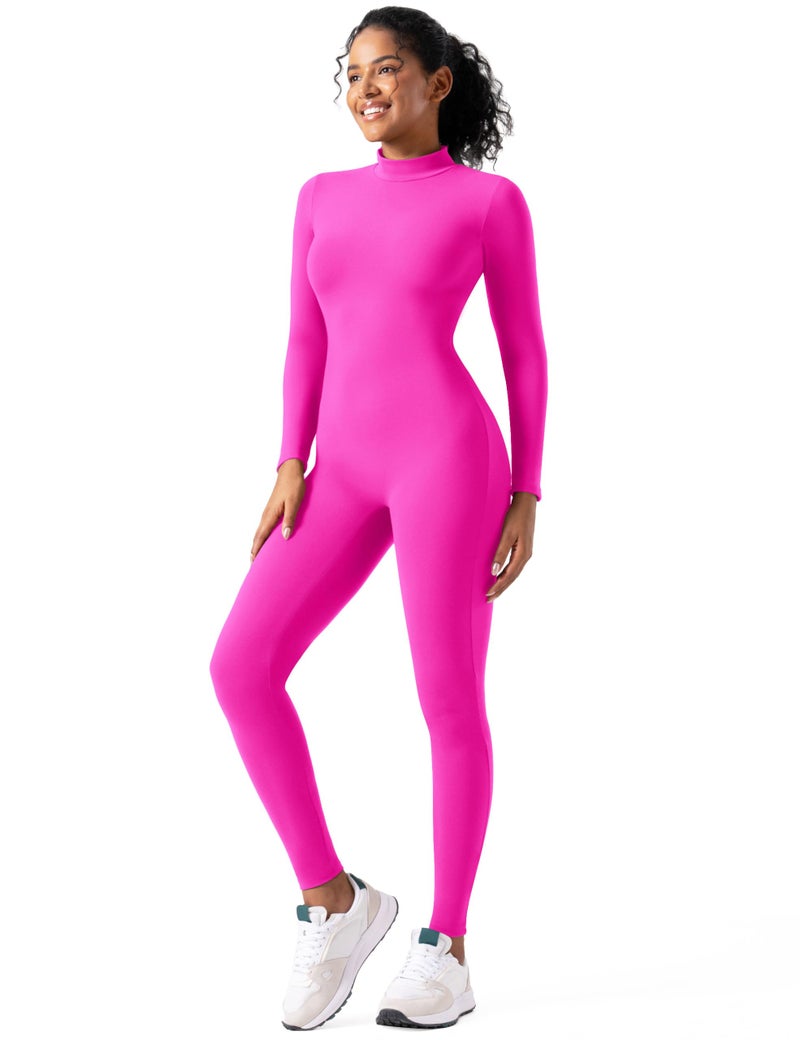 Speerise Women Bodysuit Rompers Long Sleeve Jumpsuits Leotards One Piece Tummy Control Yoga Workout Outfits â€“ Sleek Athletic Fit Unitard for Acrobatics, Pilates, Ballet, and Multi-Scene Activewear Use - Image 1